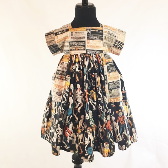 Lil Piece of Attitude Other - Toddler Zombie Halloween Dress Size 5 Custom Made Lil Piece of Attitude Other - Toddler Zombie Halloween Dress Size 5 Custom Made